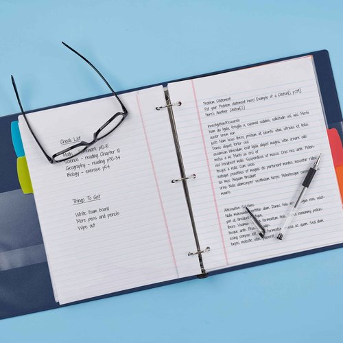 Avery Heavy Duty View 3 Ring Binder, 1" One Touch Slant Ring, Holds 8.5" x 11" Paper, 4 Navy Blue Binders (79869)