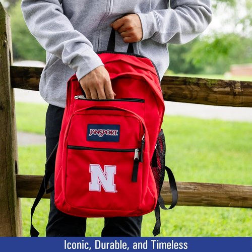 JanSport NCAA Connecticut Huskies Backpack - Big Student Bag with Padded 15-Inch Laptop Sleeve & Bottle Pocket | Navy