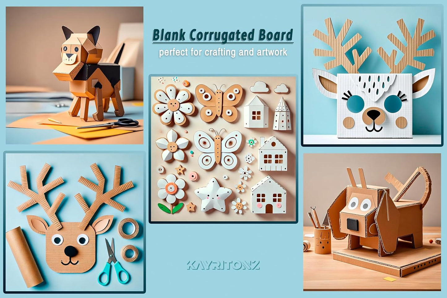 Corrugated Cardboard Sheets by [Brand Name] - 12.5x12.5 Inch Protective Pads for Shipping & Crafts | 25 PCS