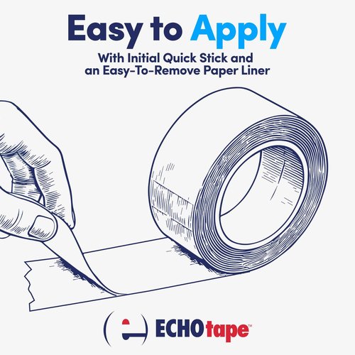 ECHOtape FS-J7744 | All Weather ASJ Kraft Insulation Facing Tape | Insulation Seaming, Sealing, Repair Tape | High Performance Adhesive | White ASJ Kraft Tape | Contractors Tape | 2.83 in x 50 yds