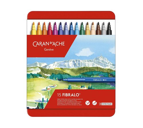 Caran D'ache Fibralo Markers, 15 (185.315)