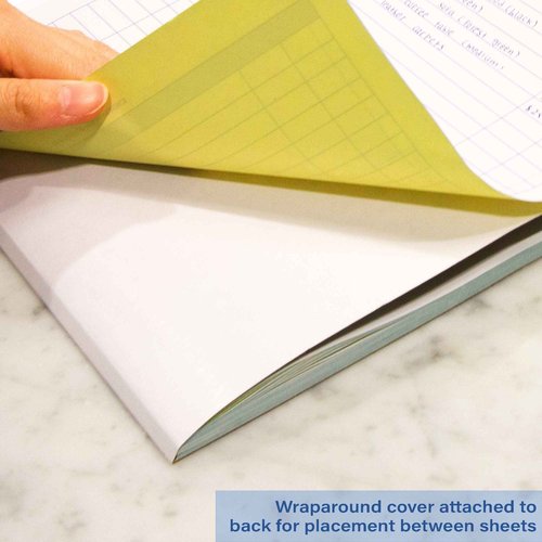 BAZIC Products Purchase Order Book, 30 Sets 8 3/8" x 10 11/16" 2-Part Carbonless, White & Bound Wraparound Cover (50 Sets/Pack), 12-Packs