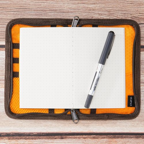 Pocket Journal Cover with Field Book, Waterproof Pocket Notebook Cover with Zipper for Journal Planner, Small Notebook Holder for Field Notes & Moleskine Cahier 3.5" x 5.5" - Mini Field Journal