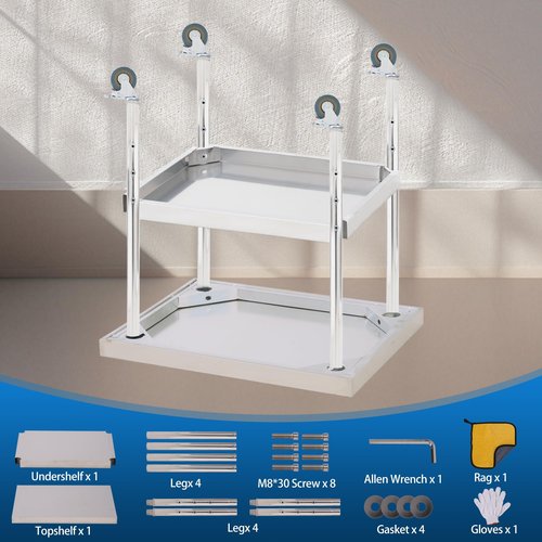 PeakPursuit Stainless Steel Table with Wheels-14x24x35Inch Metal Work Table with Lockable Wheels, 2 Tiers Stainless Prep Table with Adjustable Shelves for Kitchen, Office, Commercial and Gar