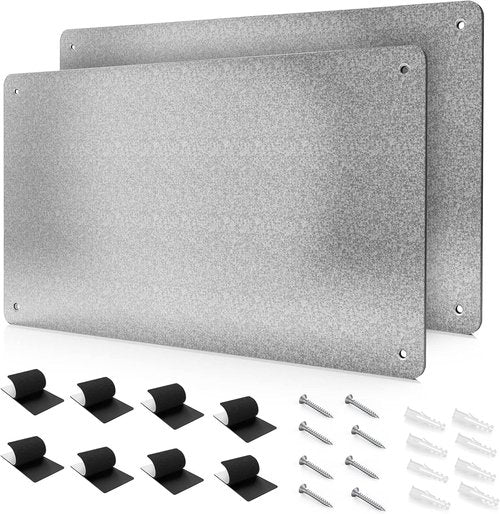 Metal Magnetic Board by [Brand Name] - 2 Pack 17.7" x 11.8" for Displaying Letters, Photos & Notes
