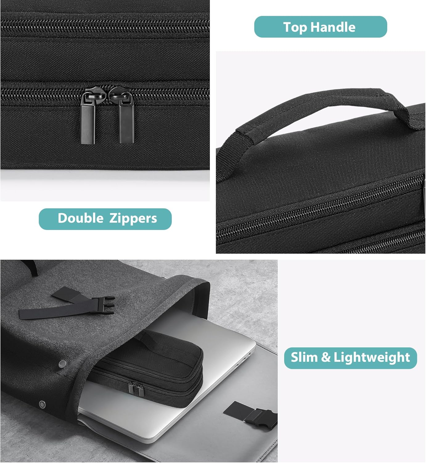 Yarwo Double-Layer Document Scanner Travel Case - Compatible with Brother, Canon, Epson | Black