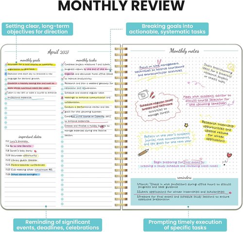 Monthly Planner 2025-2027 | 2-Year Calendar with 24 Months - 7" x 10" - Ideal for School, Office, Home - Green