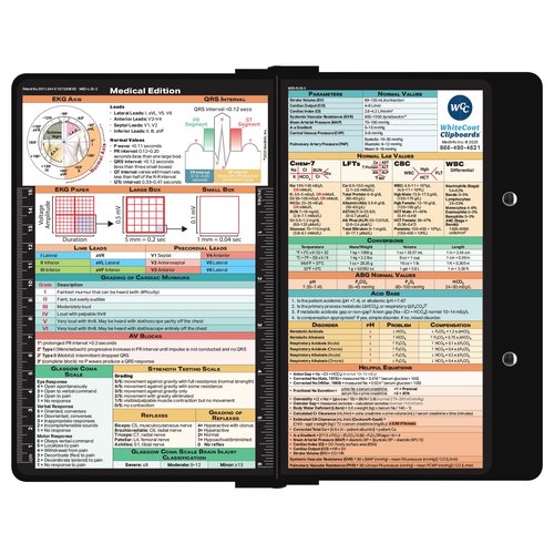 Whitecoat MedInfo Clipboard Medical Edition Black