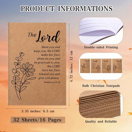 100 Set Mother's Day Church Gifts Bulk Include Bible Verse Pens and Christian Prayer Journal for Women Inspirational Notebooks Religious Gifts with Cards Bags Twine,God Bless Mom Church Sunday School