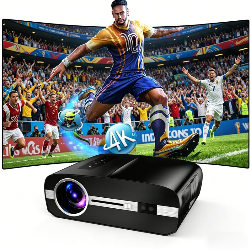 2200 ANSI Smart Projector 4K HDR, LED Daylight Projectors with Licensed Apps, Wifi6 Bluetooth DB Audio TOF Auto Focus HDMI ARC Home Theater for Indoor Room & Outdoor Gaming
