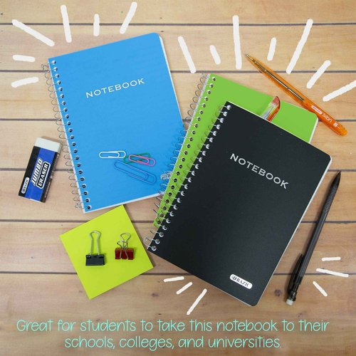 BAZIC Products Composition Notebook 100 Sheet 5" x 7" Poly Cover Spiral Notebook, Writing Journal Notebooks Assorted Color, 36-Pack