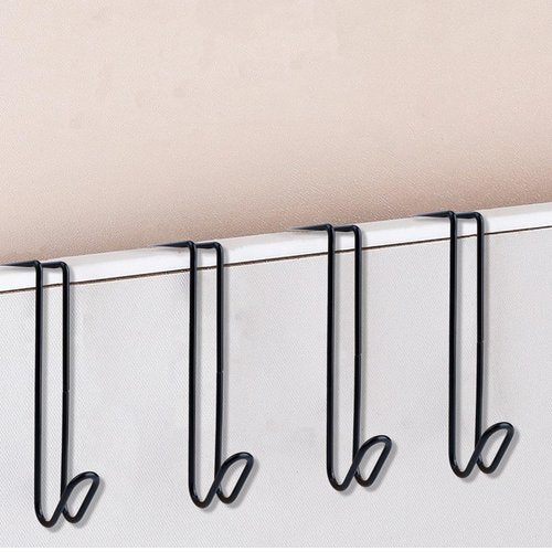 LIGHUFEIC 5 Pack Wire Cubicle Hook,Cubicle Accessories Wall Hangers for Clothing Mirrors, Pictures, Hats, and Bags in Office Cubicles Panels Cubicle Hooks(Black)