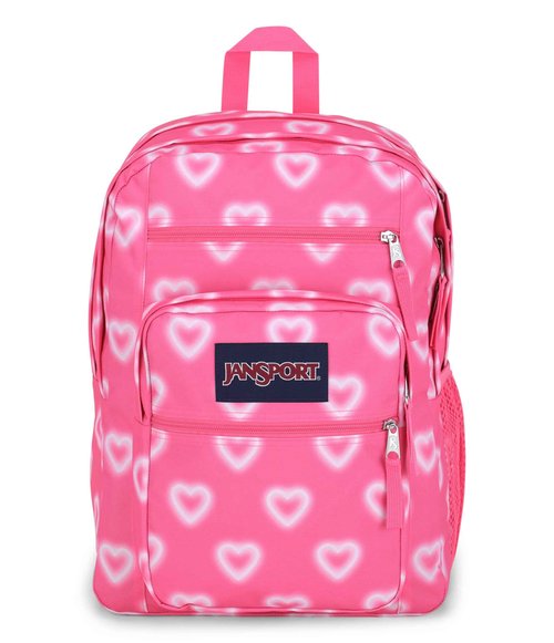 JanSport Laptop Backpack - Computer Bag with 2 Compartments, Ergonomic Shoulder Straps, 15” Laptop Sleeve, Haul Handle - Book Rucksack - Happy Hearts Pink