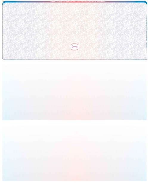 Blank High Security Top Computer Checks, 250 Blue/Red Checks