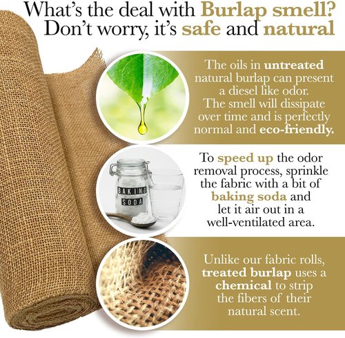 Burloptuous Gardening Burlap Roll - 40" x 30 Feet Natural Jute Fabric for Rustic Décor & Centerpieces