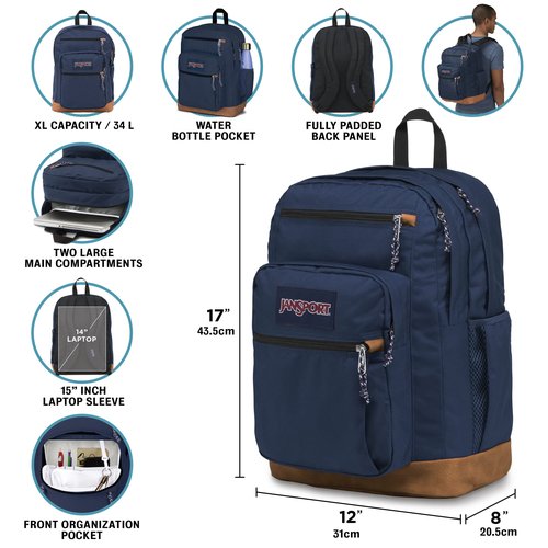 JanSport Cool Backpack with 15-inch Laptop Sleeve, Large Computer Bag Rucksack with 2 Compartments, Ergonomic Straps, Mauve Haze