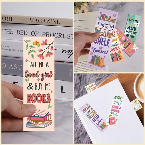 200 Pcs Funny Bookmarks Bulk for Book Lovers: 200 PCS Aesthetic Paper Book Marks for Reading Women, Cute & Funny Reading Accessories, Bookish Gifts for Women Girls Book Club Members Students