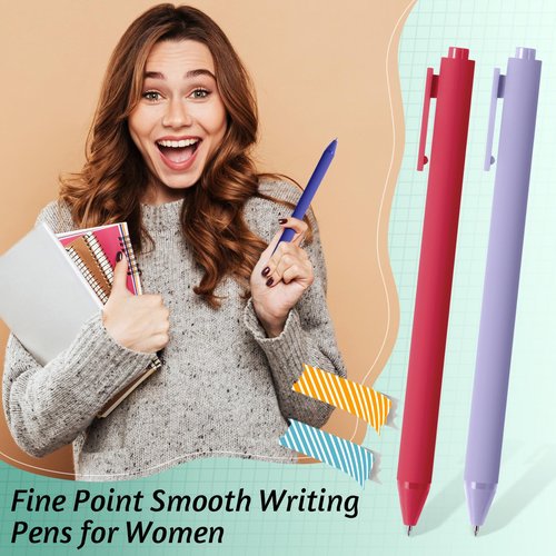 Crtiin 50 Pcs Gel Ink Pens Bulk Black Ink, Smooth Writing Cute Colorful Pens for Back to School First Day of School Teacher Student Server Office Supplies Staff Party Favor Gifts(Rainbow Colors)
