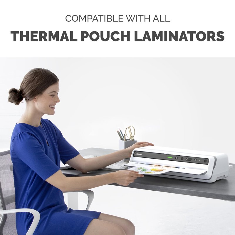 Fellowes Thermal Laminating Pouches, School Supplies Letter Size Sheets, 3-Mil Thickness, 200-Pack, Clear Finish for Classrooms & Offices (5743401)