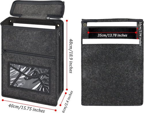 Mail Slot Catcher Bag by [Brand Name] - High Capacity Grey Felt Cover | Space-Saving & Self-Adhesive Home Accessory