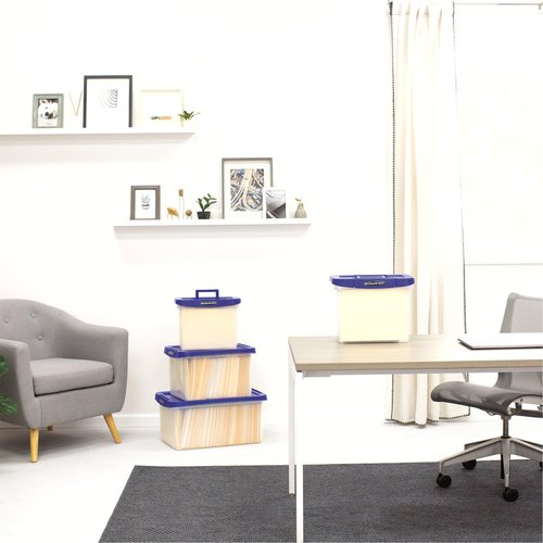 Bankers Box Heavy Duty Plastic File Box with Hanging Rails, Letter/Legal, 1 Pack (0086205)