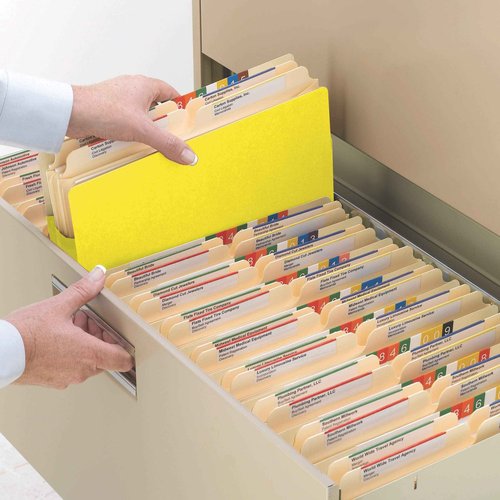 Smead Pocket, Letter, Straight, 5.75-Inch Expansion, Yellow, 10 per Box (73243)