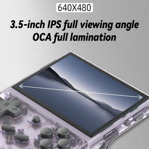 RG35XX Retro Handheld Game Console - 3.5 Inch IPS Screen, 32GB Storage, HDMI Output | Purple