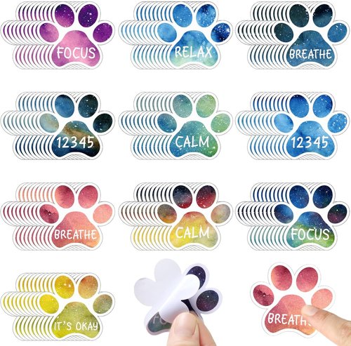 Crtiin Sensory Strips - 100 Pcs Mindfulness Stickers for Anxiety Relief | Tactile Textures for Adults