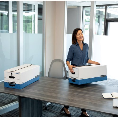 Bankers Box STOR/FILE Medium-Duty Storage Boxes, FastFold, String and Button, Letter, Case of 12 (00704)