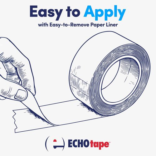 ECHOtape FS-G7732 | All Weather Lamtec WMP-VR-R Plus Facing Tape | Metal Building Insulation Tape | Black Seam and Repair Tape | Cold Weather Acrylic Adhesive | Contractor Tape | 2.83 in x 50 yds