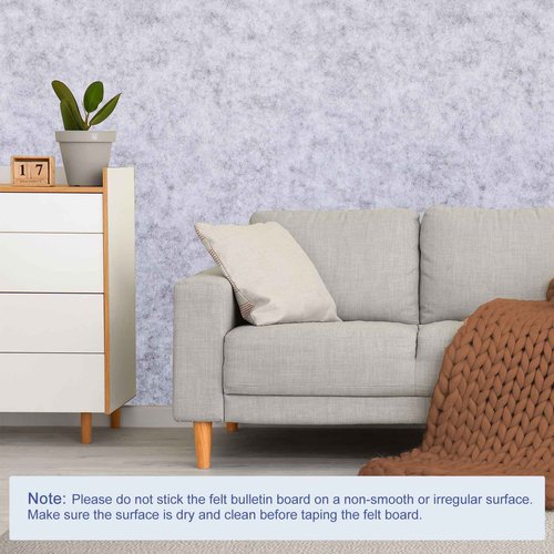 PATIKIL Felt Bulletin Board 12"x12" 6 Packs Self Adhesive Square Felt Tiles for Sound Proofing Wall Panels with 30 Push Pins for Home Office Recording Studio, Game Room, Gray