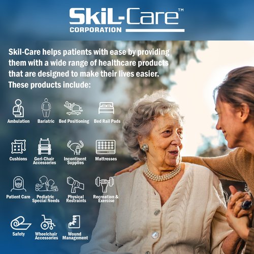 Skil-Care Adjustable Heel-Float Boot, Large/Bariatric Size, 5" Wide, Zero Heel Pressure Relief with Water-Based Gel Insert and Cozy Cloth Lining, Blue, 503154
