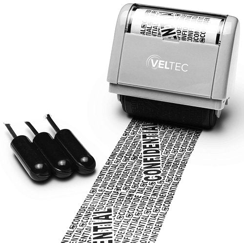3 Roller Stamps (Black, Grey and White) Each with 3 Pack Refills