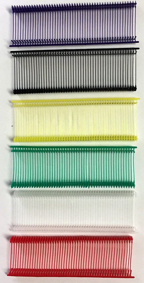 Standard Tagging Gun Barbs Fasteners 1 Inch 500 Each of Clear Green Purple Yellow Red Black 3000 Total Barbs