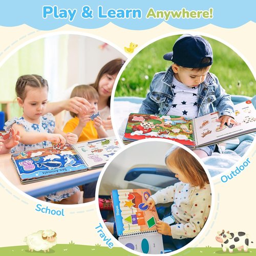JoyCat Preschool Busy Book - Educational Learning Activities for Toddlers 3-5 | Sensory Toys & Autism Support