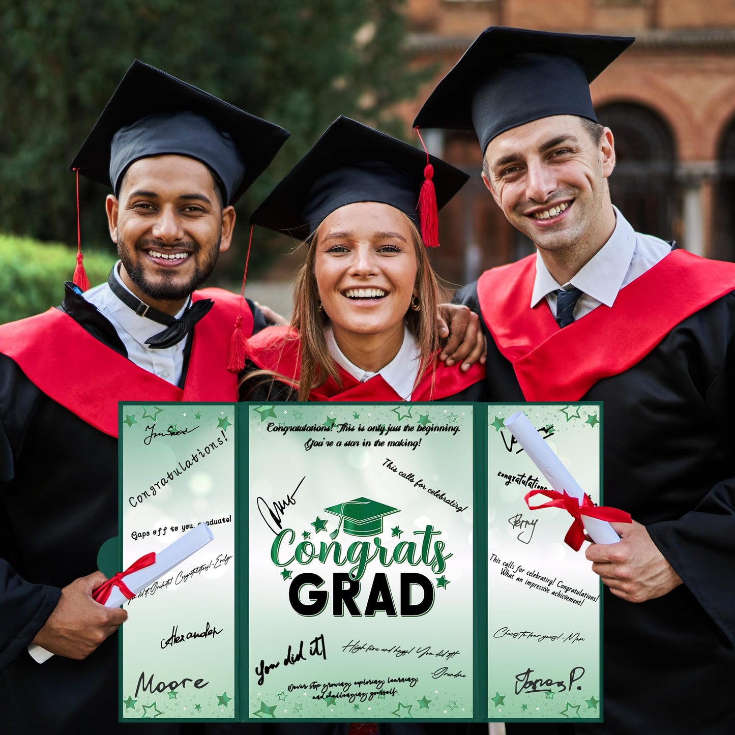 Trgowaul 2026 Graduation Party Decorations, Green Class of 2026 Guest Book Alternative, Congrats Grad Signature Certificate Board, Congrats Grad Sign, Graduation Party Supplies Favors Gifts