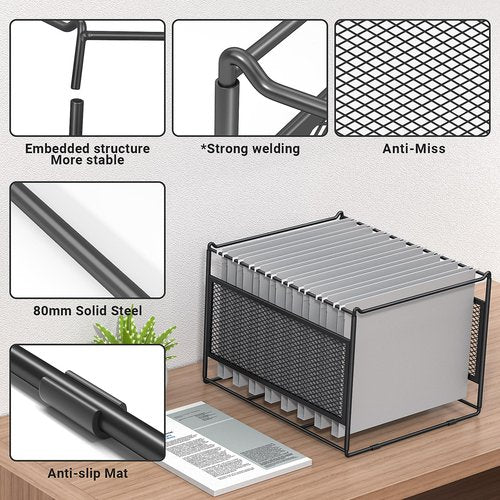 Hanging File Folder Frame for Legal and Letter Size,Hanging File Organizer Holder Rack Hanging Folder Rails for Filing Cabinet Desk Drawer,15.2"L x 12.4"W x 10.5"H,1 Pack