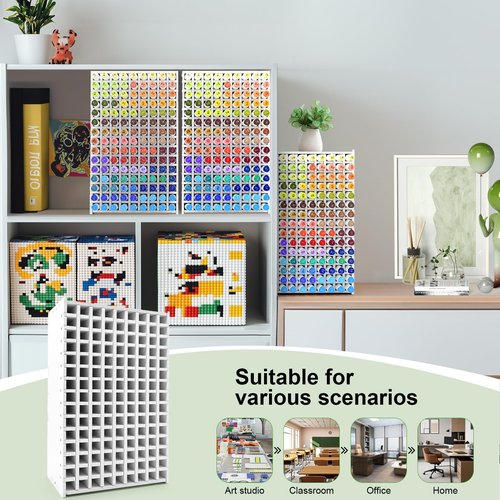 LOSADY Marker Organizer, 135-Slot Marker Holder with Adjustable Dividers, Marker Storage Organizer for Desk, Home, Office, Craft Room, and Classroom