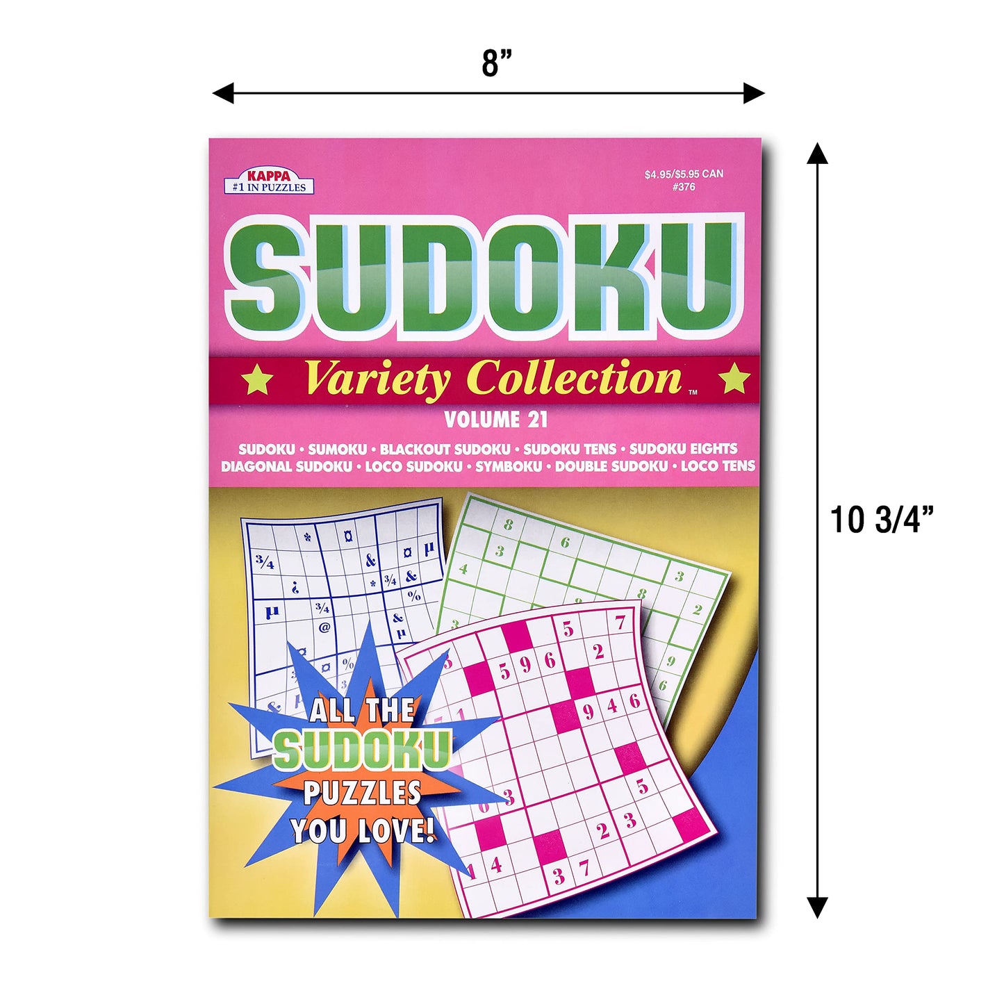 17-Pack 1400+ Sudoku Puzzles for Adults, Large WordSearch Puzzle for Adults, Aging Seniors Brain Stimulation Activity Books (Variety Pack Bulk) - Large 8x10 & Digest 5x8 Combo