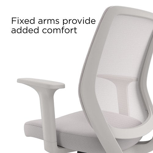 Union & Scale Staples UN59418 Essentials Mesh Back Fabric Task Chair, Gray