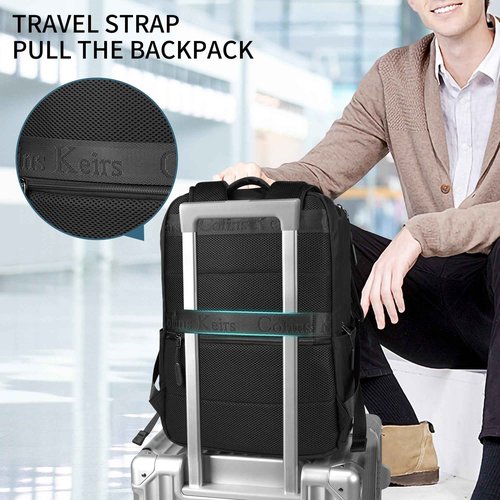 Colins Keirs Men's Travel Backpack with Laptop Compartment, Waterproof Carry-On Backpack for Business, Work & Weekend Trips