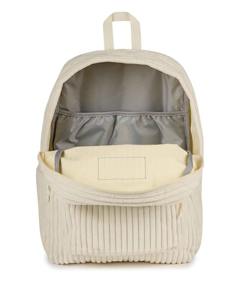JanSport Superbreak Plus FX Backpack - Work, Travel, or Laptop Bag with Water Bottle Pocket - Surreal Corduroy Coconut