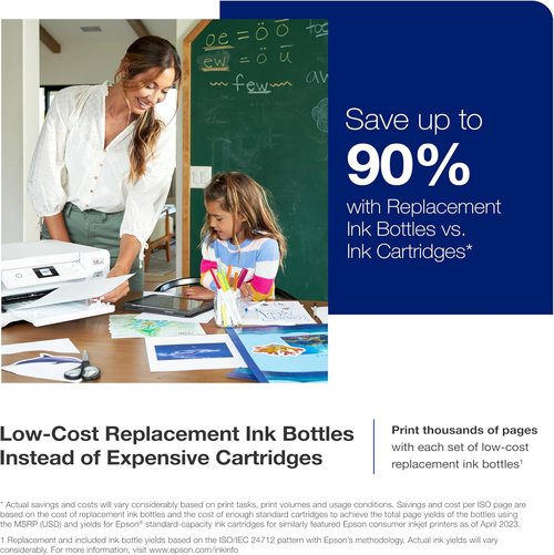 Epson EcoTank ET-2850 Wireless All-in-One Printer - Cartridge-Free, Scan & Copy, Auto 2-Sided - White