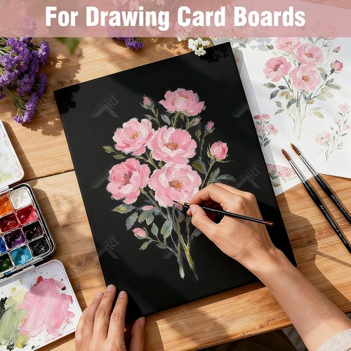 Golden State Art | Acid-Free Black Foam Boards - 5 Pack, 8x10, 3/16'' Thick for Crafts & Presentations