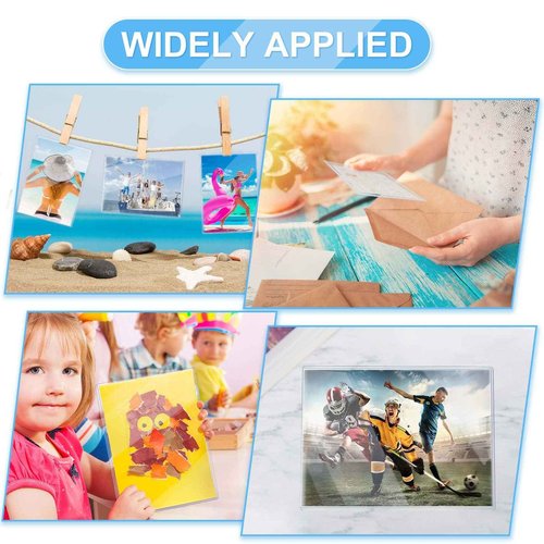 150 Pcs 5" x 7" Rigid Print Protectors, Clear Waterproof Hard Plastic Page Sheet Protectors Top Loading Rigid Photo Card Postcard Sleeves for Album Paper Document Holder