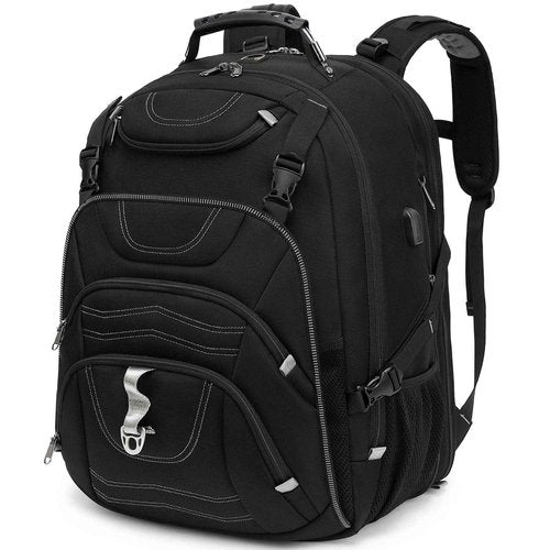 Boniyee Travel Backpack 17.3 Inch, Business Anti-Theft Laptop Bag with USB Charging Port, Waterproof