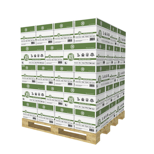 (8.5"" x 11"" Letter) - X-9 Multi-Use Print & Copy Paper, White, Brightness 92, Pallet of 40 Cases- 200,000 Pages Total