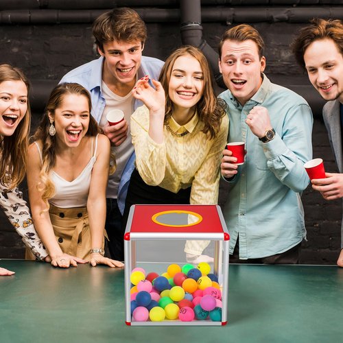 VILLCASE Acrylic Raffle Box with Hole, 25cm Square Donation Raffle Ticket Holders Aluminum Alloy Clear Voting Container For Donating Party Games Suggestion Office Use