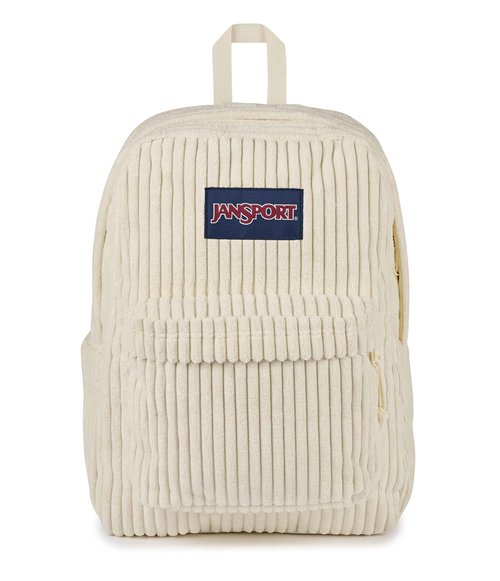 JanSport Superbreak Plus FX Backpack - Work, Travel, or Laptop Bag with Water Bottle Pocket - Surreal Corduroy Coconut