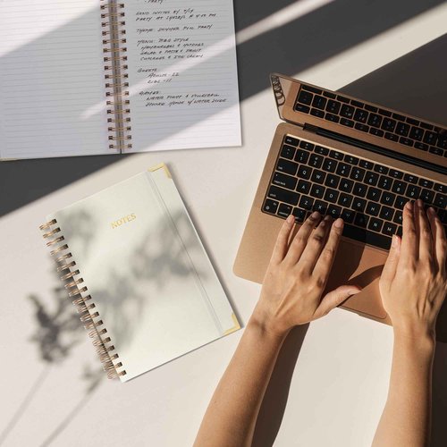 ZICOTO Aesthetic Thick Spiral Notebook Journal and Magazine Holder Set Of 3 Bundle - Perfect For Writing And Staying Organized at Work or School